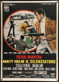 2b135 SILENCERS Italian 1p '66 different art of Dean Martin with machine gun + the Slaygirls!