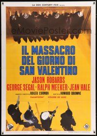 2b142 ST. VALENTINE'S DAY MASSACRE Italian 1p '67 Nistri art of gangsters about to kill citizens!