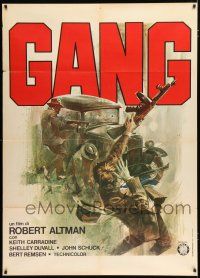 2b150 THIEVES LIKE US Italian 1p '75 Robert Altman, cool art of gangsters in shootout, Gang!