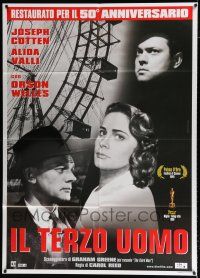2b151 THIRD MAN Italian 1p R99 Orson Welles, Joseph Cotten, Valli & Ferris wheel, classic!