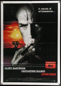 2b162 WHITE HUNTER, BLACK HEART Italian 1p '90 super c/u of Clint Eastwood as director John Huston!