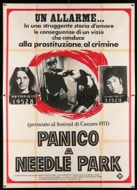 2b230 PANIC IN NEEDLE PARK Italian 2p '71 Al Pacino & Kitty Winn are heroin addicts, different!