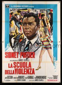 2b256 TO SIR, WITH LOVE Italian 2p '68 different art of Sidney Poitier & Lulu, James Clavell!