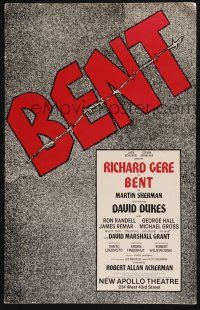 2b645 BENT stage play WC '80s Richard Gere, after it moved to the New Apollo Theatre!