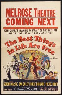 2b646 BEST THINGS IN LIFE ARE FREE WC '56 Michael Curtiz, Gordon MacRae, Sheree North, Roaring 20s!