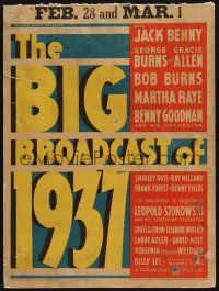 2b650 BIG BROADCAST OF 1937 WC '36 Jack Benny, Burns & Allen, Benny Goodman, all-star musical!