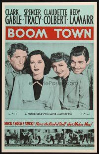 2b659 BOOM TOWN Benton WC R56 Clark Gable, Spencer Tracy, Claudette Colbert, Hedy Lamarr
