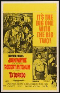 2b698 EL DORADO Benton WC '66 John Wayne, Robert Mitchum, Howard Hawks, the big one w/ the big two!
