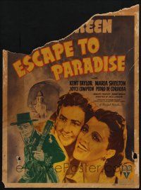 2b705 ESCAPE TO PARADISE WC '39 Bobby Breen, Kent Taylor & Marla Shelton in South America!
