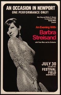 2b707 EVENING WITH BARBRA STREISAND 14x22 commercial poster '80s full-length in skin-tight outfit!