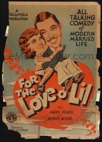 2b715 FOR THE LOVE O' LIL WC '30 Spicker art, an all talking comedy of modern married life!