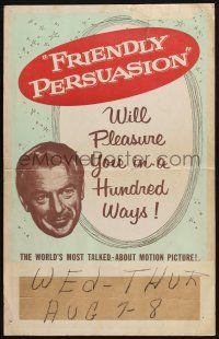 2b720 FRIENDLY PERSUASION WC R60s Gary Cooper in a movie that will pleasure you in a hundred ways!