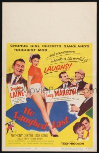 2b750 HE LAUGHED LAST WC '56 Blake Edwards, full-length super sexy chorus cutie Lucy Marlow!