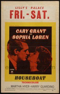 2b764 HOUSEBOAT WC '58 romantic close up of Cary Grant & beautiful Sophia Loren!