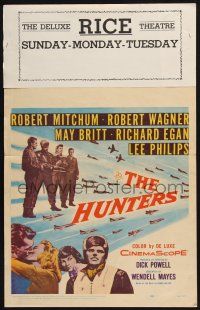 2b769 HUNTERS WC '58 Korean War jet pilot drama, Robert Mitchum & Robert Wagner, May Britt!