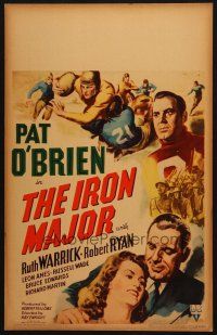 2b779 IRON MAJOR WC '43 Pat O'Brien plays football in the military, great sports art!