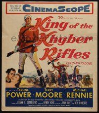 2b792 KING OF THE KHYBER RIFLES WC '54 artwork of British soldier Tyrone Power on horseback!