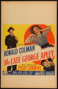 2b802 LATE GEORGE APLEY WC '47 Ronald Colman, introducing sexy Peggy Cummins, George S. Kaufman!