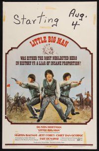 2b807 LITTLE BIG MAN WC '71 Dustin Hoffman is the most neglected hero in history, Arthur Penn