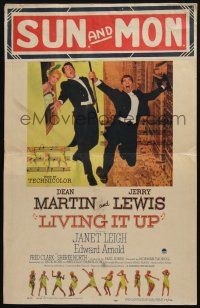 2b810 LIVING IT UP WC '54 sexy Janet Leigh with wacky Dean Martin & Jerry Lewis!