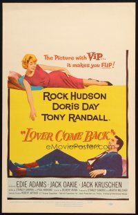 2b813 LOVER COME BACK WC '61 great different image of Rock Hudson & Doris Day!