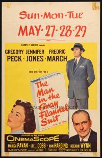 2b819 MAN IN THE GRAY FLANNEL SUIT WC '56 Gregory Peck, Jennifer Jones, Fredric March