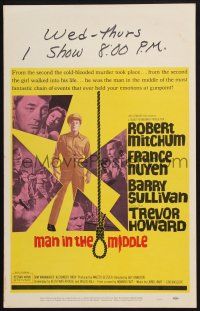 2b820 MAN IN THE MIDDLE WC '64 Robert Mitchum, France Nuyen, directed by Guy Hamilton!