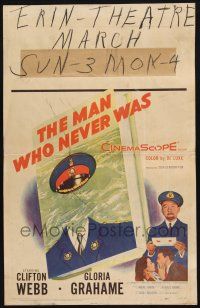 2b821 MAN WHO NEVER WAS WC '56 Clifton Webb, Gloria Grahame, strangest military hoax of WWII!