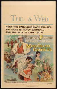 2b832 MISSISSIPPI GAMBLER WC '53 Tyrone Power's game is fancy women like Piper Laurie!