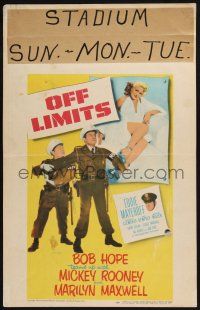 2b848 OFF LIMITS WC '53 soldiers Bob Hope & Mickey Rooney, sexy Marilyn Maxwell!