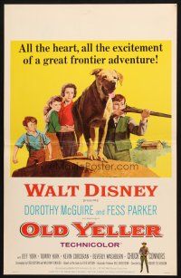 2b851 OLD YELLER WC R65 Fess Parker, art of Walt Disney's most classic canine, Wenzel art!