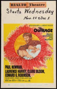 2b857 OUTRAGE WC '64 Paul Newman as a Mexican bandit in a loose remake of Rashomon!