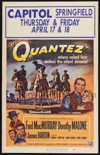 2b874 QUANTEZ WC '57 Fred MacMurray, Dorothy Malone, naked fear walked the silent streets!