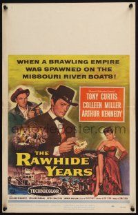 2b882 RAWHIDE YEARS WC '55 poker playing Tony Curtis + sexy Colleen Miller & Arthur Kennedy!