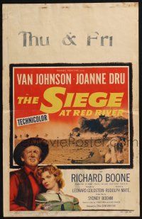 2b910 SIEGE AT RED RIVER WC '54 Van Johnson & pretty Joanne Dru in western action!