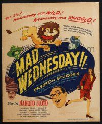 2b913 SIN OF HAROLD DIDDLEBOCK WC R50 Preston Sturges, Harold Lloyd & lion, Mad Wednesday!