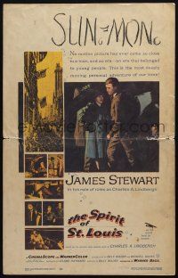 2b920 SPIRIT OF ST. LOUIS WC '57 James Stewart as aviator Charles Lindbergh, Billy Wilder