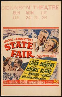 2b927 STATE FAIR WC '45 Jeanne Crain & Dana Andrews in Rogers & Hammerstein musical!