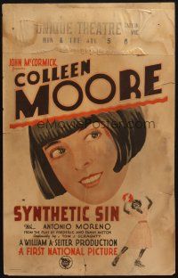 2b934 SYNTHETIC SIN WC '29 art of pretty small town actress Colleen Moore & in blackface!