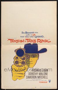 2b941 TENSION AT TABLE ROCK WC '56 great artwork of cowboy Richard Egan pointing gun!