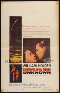2b953 TOWARD THE UNKNOWN WC '56 William Holden & Virginia Leith in sci-fi space travel!
