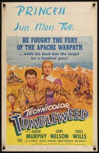 2b958 TUMBLEWEED WC '53 Audie Murphy fought the fury of the Apache warpath!