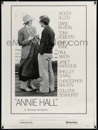 2c275 ANNIE HALL 30x40 '77 full-length Woody Allen & Diane Keaton, a nervous romance!