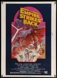 2c295 EMPIRE STRIKES BACK 30x40 R82 George Lucas sci-fi classic, cool artwork by Tom Jung!