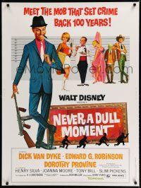 2c330 NEVER A DULL MOMENT 30x40 R77 Disney, Dick Van Dyke, Edward G. Robinson, Dorothy Provine