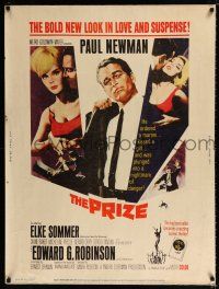 2c336 PRIZE 30x40 '63 Howard Terpning art of Paul Newman in suit and tie & sexy Elke Sommer!