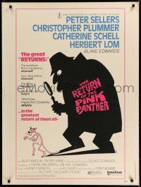 2c341 RETURN OF THE PINK PANTHER 30x40 '75 Peter Sellers as Inspector Jacques Clouseau!