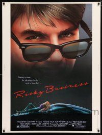 2c342 RISKY BUSINESS 30x40 '83 classic close up artwork image of Tom Cruise in cool shades!