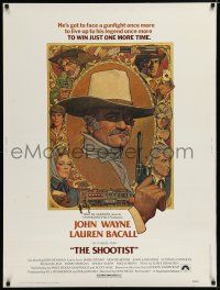 2c350 SHOOTIST 30x40 '76 best Richard Amsel artwork of cowboy John Wayne & cast!