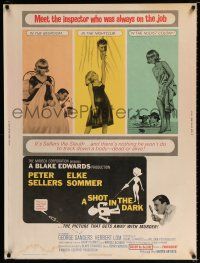 2c351 SHOT IN THE DARK 30x40 '64 Blake Edwards directed, Peter Sellers & sexy Elke Sommer!